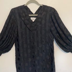 80’s Vintage Argenti Black Silk Cocktail Dress